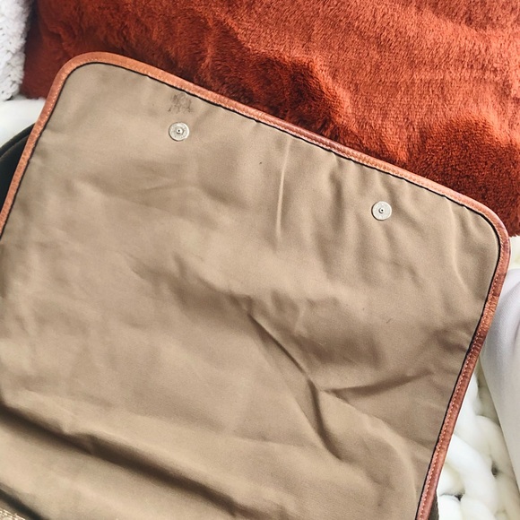 Coach Large Mini Signature Tote Khaki Tan Canvas Jacquard and Leather - Picture 6 of 16